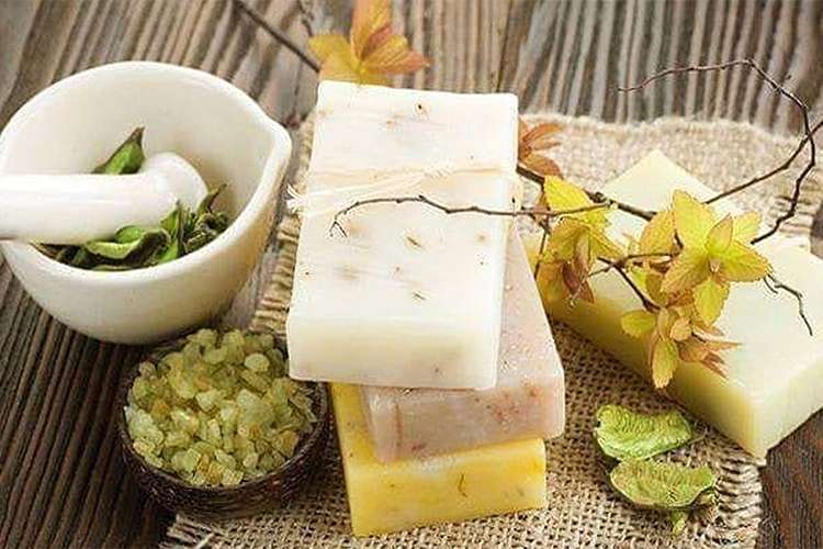 Organic soaps for healthy skin.